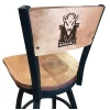 Holland Bar Stool Co. 25" Blk Wrinkle Marshall Swivel Bar Stool, Laser Engraved Back -Kitchen & Dining Furniture Sales Store Holland20Bar20Stool20Co L038MrshllBWMM