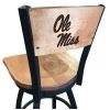 Holland Bar Stool Co. 30" Blk Wrinkle Ole' Miss Swivel Bar Stool, Laser Engraved Back -Kitchen & Dining Furniture Sales Store Holland20Bar20Stool20Co L038MssppUBWMM 1