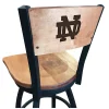Holland Bar Stool Co. 30" Blk Wrinkle Notre Dame (ND) Swivel Bar Stool, Laser Engraved Back -Kitchen & Dining Furniture Sales Store Holland20Bar20Stool20Co L038ND NDBWMM 1