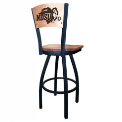 Holland Bar Stool Co. 30" Blk Wrinkle North Dakota State Swivel Bar Stool, Engraved Back -Kitchen & Dining Furniture Sales Store Holland20Bar20Stool20Co L038NDakStBWMM 2 1
