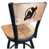 Holland Bar Stool Co. 25" Blk Wrinkle New Jersey Devils Swivel Bar Stool, Laser Engraved Back -Kitchen & Dining Furniture Sales Store Holland20Bar20Stool20Co L038NJDevlBWMM 1