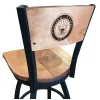 Holland Bar Stool Co. 30" Blk Wrinkle U.S. Navy Swivel Bar Stool, Laser Engraved Back -Kitchen & Dining Furniture Sales Store Holland20Bar20Stool20Co L038NavyBWMM 1