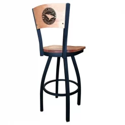 Holland Bar Stool Co. 30" Blk Wrinkle North Dakota Swivel Bar Stool, Laser Engraved Back -Kitchen & Dining Furniture Sales Store Holland20Bar20Stool20Co L038NorDakBWMM 2 1