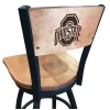 Holland Bar Stool Co. 25" Blk Wrinkle Ohio State Swivel Bar Stool, Laser Engraved Back -Kitchen & Dining Furniture Sales Store Holland20Bar20Stool20Co L038OhioStBWMM 3