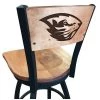 Holland Bar Stool Co. 25" Blk Wrinkle Oregon State Swivel Bar Stool, Laser Engraved Back -Kitchen & Dining Furniture Sales Store Holland20Bar20Stool20Co L038OregStBWMM 1