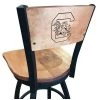 Holland Bar Stool Co. 25" Blk Wrinkle South Carolina Swivel Bar Stool, Laser Engraved Back