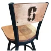 Holland Bar Stool Co. 30" Blk Wrinkle Stanford Swivel Bar Stool, Laser Engraved Back -Kitchen & Dining Furniture Sales Store Holland20Bar20Stool20Co L038StnfrdBWMM 1