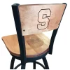 Holland Bar Stool Co. 30" Blk Wrinkle Syracuse Swivel Bar Stool, Laser Engraved Back -Kitchen & Dining Furniture Sales Store Holland20Bar20Stool20Co L038SyrcseBWMM