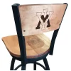 Holland Bar Stool Co. 30" Blk Wrnkl Virginia Military Inst Swivel Bar Stool, Engraved Back -Kitchen & Dining Furniture Sales Store Holland20Bar20Stool20Co L038VAMilIBWMM