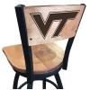 Holland Bar Stool Co. 25" Blk Wrinkle Virginia Tech Swivel Bar Stool, Laser Engraved Back -Kitchen & Dining Furniture Sales Store Holland20Bar20Stool20Co L038VATechBWMM 3