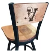 Holland Bar Stool Co. 25" Blk Wrinkle Vermont Swivel Bar Stool, Laser Engraved Back -Kitchen & Dining Furniture Sales Store Holland20Bar20Stool20Co L038VermntBWMM 1