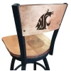 Holland Bar Stool Co. 30" Blk Wrinkle Washington State Swivel Bar Stool, Laser Engraved Back -Kitchen & Dining Furniture Sales Store Holland20Bar20Stool20Co L038WashStBWMM 1