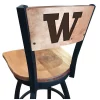 Holland Bar Stool Co. 30" Blk Wrinkle Washington Swivel Bar Stool, Laser Engraved Back -Kitchen & Dining Furniture Sales Store Holland20Bar20Stool20Co L038WashUnBWMM 1