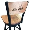 Holland Bar Stool Co. 30" Blk Wrinkle Washington Capitals Swivel Bar Stool, Engraved Back