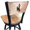 Holland Bar Stool Co. 30" Blk Wrinkle Wyoming Swivel Bar Stool, Laser Engraved Back -Kitchen & Dining Furniture Sales Store Holland20Bar20Stool20Co L038WymngBWMM 1