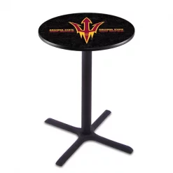 Holland Bar Stool Co. 36" Blk Wrinkle Arizona State Pub Table, Pitchfork