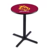 Holland Bar Stool Co. 36" Blk Wrinkle Arizona State Pub Table, Sparky Logo, 36" dia. Top