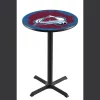 Holland Bar Stool Co. 36" Blk Wrinkle Colorado Avalanche Pub Table, 36" dia. Top -Kitchen & Dining Furniture Sales Store Holland20Bar20Stool20Co L211ColAva 1