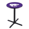 Holland Bar Stool Co. 36" Blk Wrinkle Kansas State Pub Table, 36" dia. Top -Kitchen & Dining Furniture Sales Store Holland20Bar20Stool20Co L211KnsasS