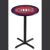 Holland Bar Stool Co. 36" Blk Wrinkle Montreal Canadiens Pub Table, 36" dia. Top -Kitchen & Dining Furniture Sales Store Holland20Bar20Stool20Co L211MonCan 2