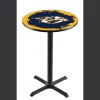Holland Bar Stool Co. 36" Blk Wrinkle Nashville Predators Pub Table