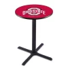 Holland Bar Stool Co. 36" Blk Wrinkle Ohio State Pub Table, 36" dia. Top -Kitchen & Dining Furniture Sales Store Holland20Bar20Stool20Co L211OhioSt 1
