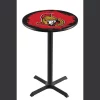 Holland Bar Stool Co. 36" Blk Wrinkle Ottawa Senators Pub Table, 36" dia. Top -Kitchen & Dining Furniture Sales Store Holland20Bar20Stool20Co L211OttSen
