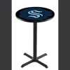Holland Bar Stool Co 36" Black Wrinkle Seattle Kraken Pub Table with 36" dia. top -Kitchen & Dining Furniture Sales Store Holland20Bar20Stool20Co L211SeaKrk