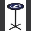 Holland Bar Stool Co. 36" Blk Wrinkle Tampa Bay Lightning Pub Table, 36" dia. Top -Kitchen & Dining Furniture Sales Store Holland20Bar20Stool20Co L211TBLght 1