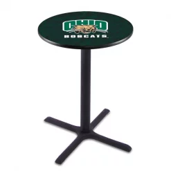 Holland Bar Stool Co. 36" Blk Wrinkle Ohio University Pub Table