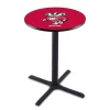 Holland Bar Stool Co. 42" Blk Wrinkle Wisconsin "Badger" Pub Table, 36" dia. Top -Kitchen & Dining Furniture Sales Store Holland20Bar20Stool20Co L211WI Bdg
