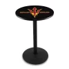 Holland Bar Stool Co. 36" Blk Wrinkle Arizona State Pub Table, Pitchfork