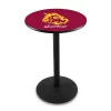 Holland Bar Stool Co. 36" Blk Wrinkle Arizona State Pub Table, Sparky Logo, 36" dia. Top