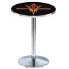 Holland Bar Stool Co. 42" Chrome Arizona State Pub Table, Pitchfork, 36" dia. Top -Kitchen & Dining Furniture Sales Store Holland20Bar20Stool20Co L214CHArizSt F