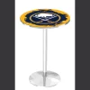 Holland Bar Stool Co. 36" Chrome Buffalo Sabres Pub Table, 36" dia. Top -Kitchen & Dining Furniture Sales Store Holland20Bar20Stool20Co L214CHBufSab 1