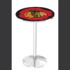 Holland Bar Stool Co. 36" Chrome Chicago Blackhawks Pub Table -Kitchen & Dining Furniture Sales Store Holland20Bar20Stool20Co L214CHChiHwkxxR