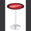 Holland Bar Stool Co. 36" Chrome Detroit Red Wings Pub Table -Kitchen & Dining Furniture Sales Store Holland20Bar20Stool20Co L214CHDetRed 1