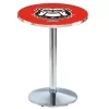 Holland Bar Stool Co. 36" Chrome Georgia "Bulldog" Pub Table -Kitchen & Dining Furniture Sales Store Holland20Bar20Stool20Co L214CHGA Dog 2