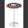 Holland Bar Stool Co. 42" Chrome New York Islanders Pub Table, 36" dia. Top -Kitchen & Dining Furniture Sales Store Holland20Bar20Stool20Co L214CHNYIsln