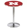 Holland Bar Stool Co. 36" Chrome Nebraska Pub Table, 36" dia. Top -Kitchen & Dining Furniture Sales Store Holland20Bar20Stool20Co L214CHNebrUn 1