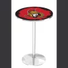 Holland Bar Stool Co. 36" Chrome Ottawa Senators Pub Table, 36" dia. Top -Kitchen & Dining Furniture Sales Store Holland20Bar20Stool20Co L214CHOttSen