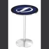 Holland Bar Stool Co. 36" Chrome Tampa Bay Lightning Pub Table -Kitchen & Dining Furniture Sales Store Holland20Bar20Stool20Co L214CHTBLght