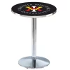 Holland Bar Stool Co. 42" Chrome Virginia Military Institute Pub Table, 36" dia. Top -Kitchen & Dining Furniture Sales Store Holland20Bar20Stool20Co L214CHVAMilI