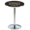 Holland Bar Stool Co. 42" Chrome Western Michigan Pub Table, 36" dia. Top -Kitchen & Dining Furniture Sales Store Holland20Bar20Stool20Co L214CHWestMI