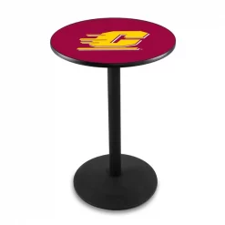 Holland Bar Stool Co. 36" Blk Wrinkle Central Michigan Pub Table, 36" dia. Top