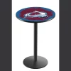 Holland Bar Stool Co. 36" Blk Wrinkle Colorado Avalanche Pub Table -Kitchen & Dining Furniture Sales Store Holland20Bar20Stool20Co L214ColAva 1