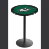 Holland Bar Stool Co. 36" Blk Wrinkle Dallas Stars Pub Table, 36" dia. Top -Kitchen & Dining Furniture Sales Store Holland20Bar20Stool20Co L214DalSta