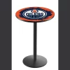 Holland Bar Stool Co. 36" Blk Wrinkle Edmonton Oilers Pub Table -Kitchen & Dining Furniture Sales Store Holland20Bar20Stool20Co L214EdmOil