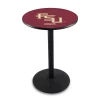 Holland Bar Stool Co. 42" Blk Wrinkle Florida State (Script) Pub Table, 36" dia. Top -Kitchen & Dining Furniture Sales Store Holland20Bar20Stool20Co L214FSU FS