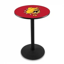 Holland Bar Stool Co. 36" Blk Wrinkle Ferris State Pub Table